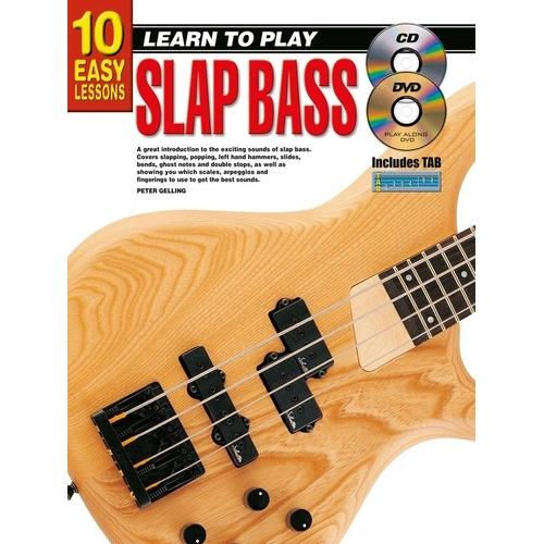 10 Easy Lessons: Learn to Play Slap Bass Book