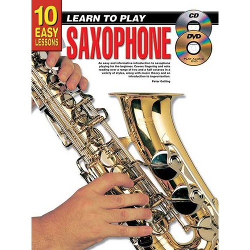 10 Easy Lessons Learn To Play Saxophone Book/CD/DVD Book