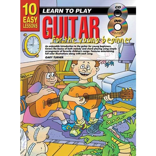 10 Easy Lessons Learn To Play Guitar For The Young Beginner Book/CD/DVD Book