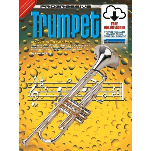 Progressive Trumpet Book by Learn To Play Publishing - 96 Pages, Covers Classical Music & Improvisation, Includes Fingering Chart