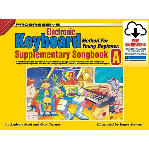 Progressive Books 69275 Young Beginner Electric Keyboard Supplement Book A KPYESAX