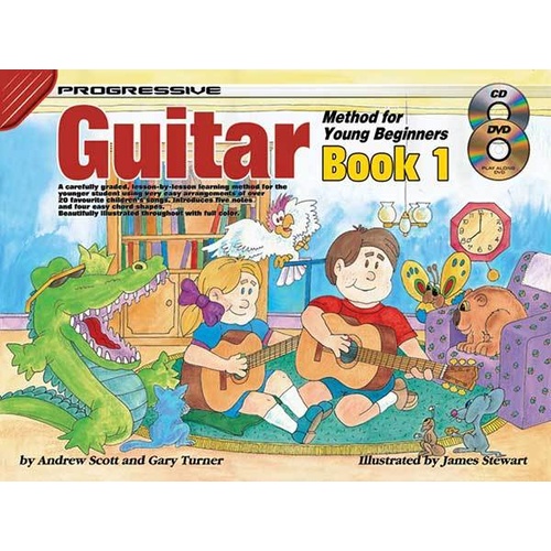 Progressive Guitar Method 1 For Young Beginners Book/CD/DVD Book