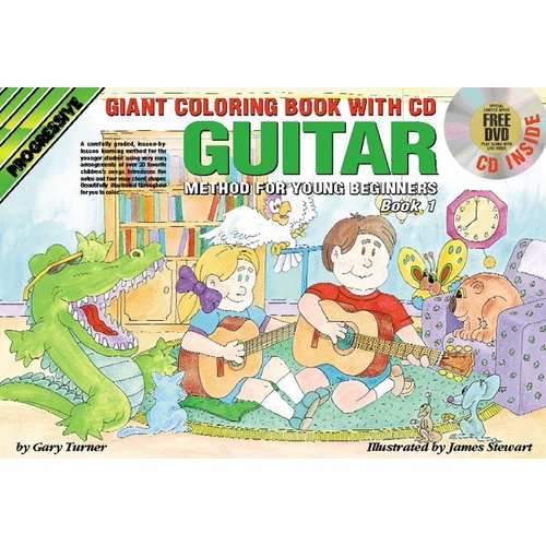 Progressive Guitar Method 1 For Young Beginners Colouring Book/CD/DVD Book