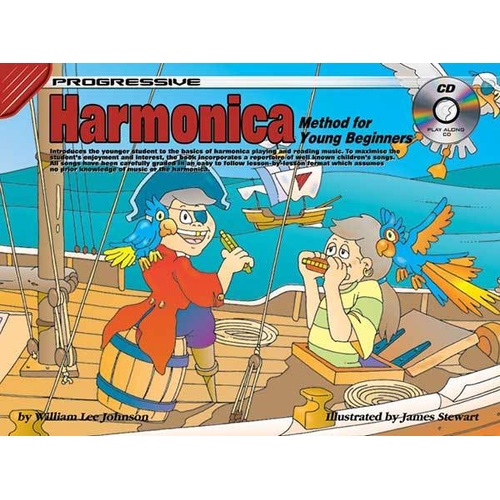 Progressive Harmonica Method for Young Beginners Book/CD