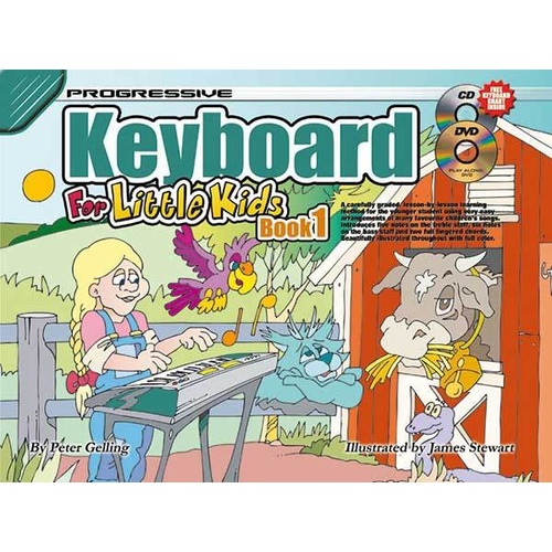Progressive Keyboard Book 1 for Little Kids with CD and DVD