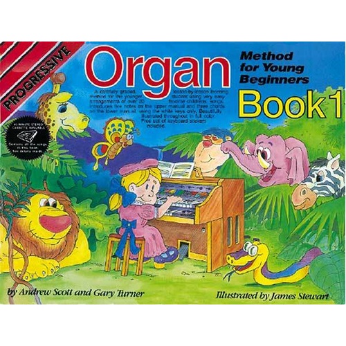 Progressive Organ for Young Beginners Book/CD with Keyboard Stickers