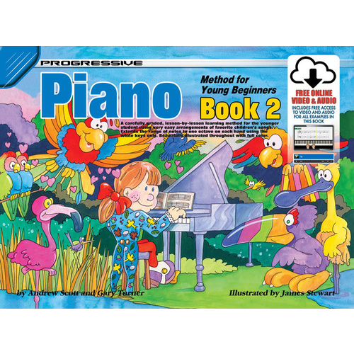 Progressive Piano Book 2 For Young Beginners Book/Online Video And Audio Book