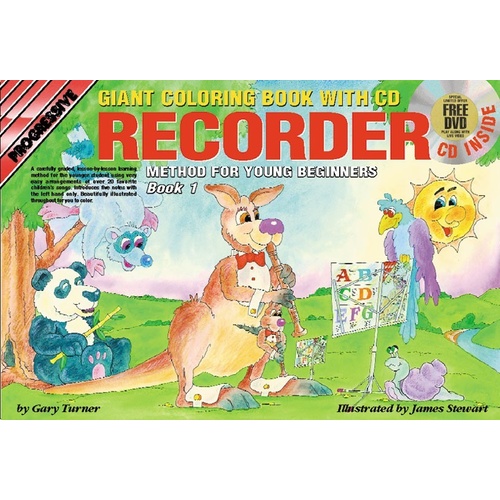 Progressive Recorder Book 1 For Young Beginners Colouring Book/CD/DVD Book