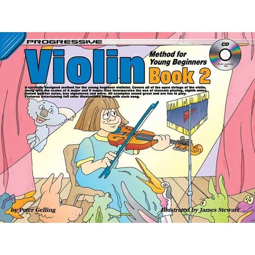 Progressive Violin Method Book 2 for Young Beginners with CD