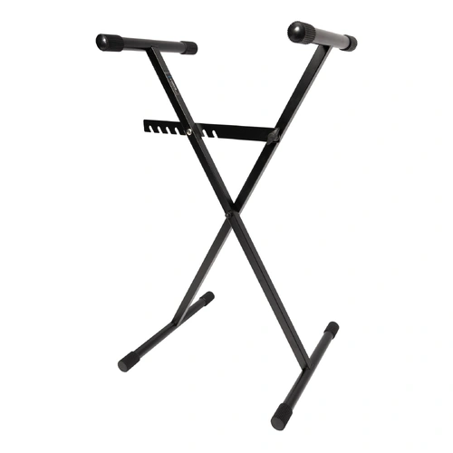 Crown KS-007 Heavy Duty X-Style Adjustable Keyboard Stand with Bar-Latch Locking System, Black