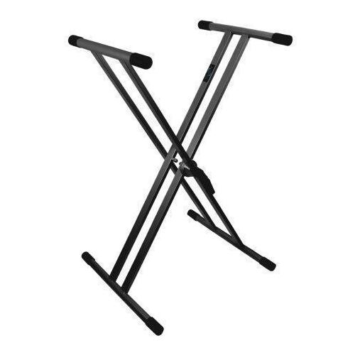 Crown Deluxe Heavy Duty X-Style Double Braced Height Adjustable Keyboard Stand (Black)