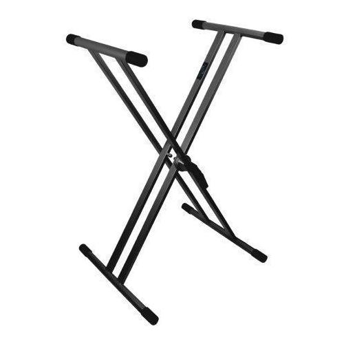 Crown KS-020 Heavy Duty X-Style Double Braced Height Adjustable Keyboard Stand - Black
