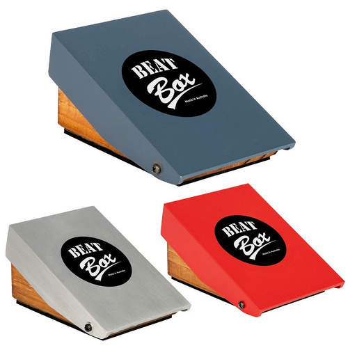 Stu Box Beat Box Stomp Box - Blue, Aluminium, Dimensions 115mm x 80mm, Smooth Pedal Action, Piezo Pickup, Made in Australia