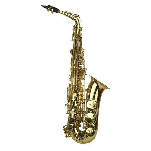 Steinhoff KSO-AS2-GLD E Flat Alto Saxophone with Gold Lacquered Brass Body and Accessories