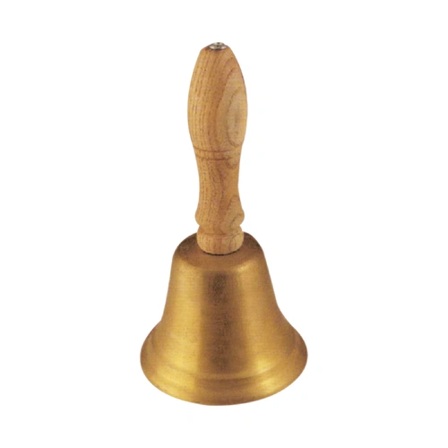 Steinhoff Deluxe Brass School Bell with Wooden Handle, 11.5cm Diameter, 0.5kg