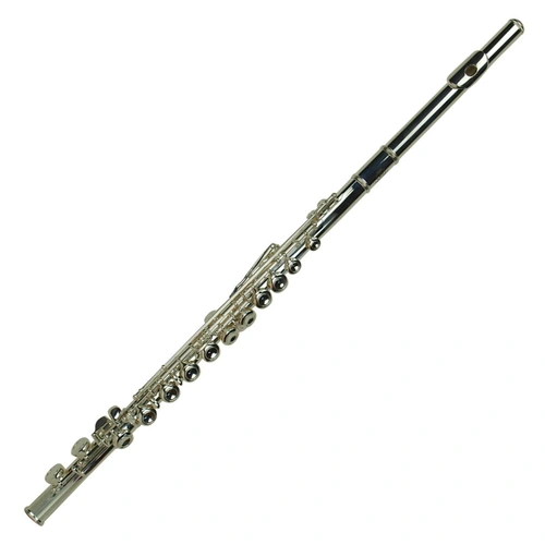 Steinhoff KSO-FL6B-SLV Student C Flute - Silver Plated with ABS Case, Cleaning Rod and Cloth