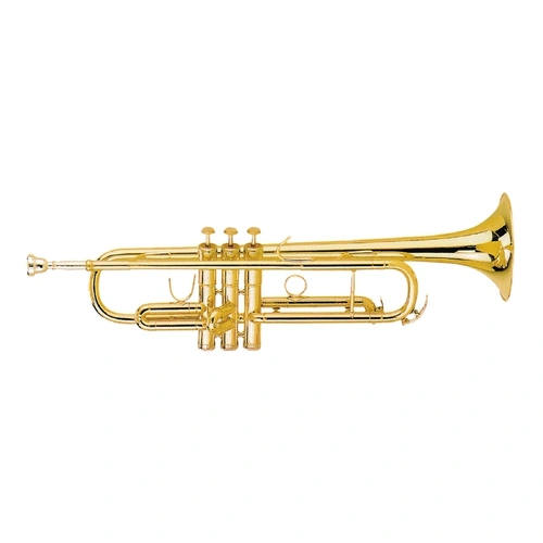 Steinhoff KSO-TR5-GLD B Flat Student Trumpet with Gold Lacquer Finish and Accessories