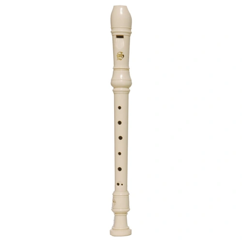 Steinhoff KSR-1-WHT Soprano Recorder with Cleaning Rod and Pouch