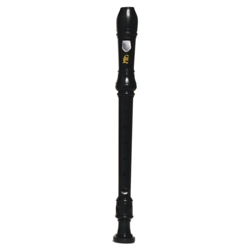 Steinhoff KSR-2-BLK 3-Piece Soprano Recorder with Cleaning Rod and Pouch