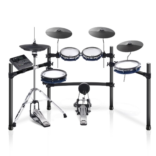 Kahzan ACE360 Electronic Drum Kit with DSP-5202 Sound Module, 918 Voices, 72 Kits, Bluetooth, Mesh Pads, Adjustable Rack, and Complete Accessories