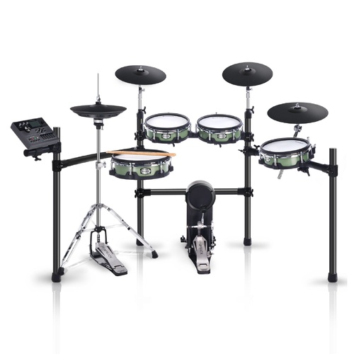 Kahzan ACE530 Electronic Drum Kit with DSP-5202 Module, 5 Piece Setup, Bluetooth Connectivity, Mesh Pads, and Adjustable Tension