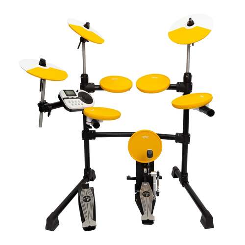 Kahzan 5-Piece Digital Electronic Drum Kit (Yellow)