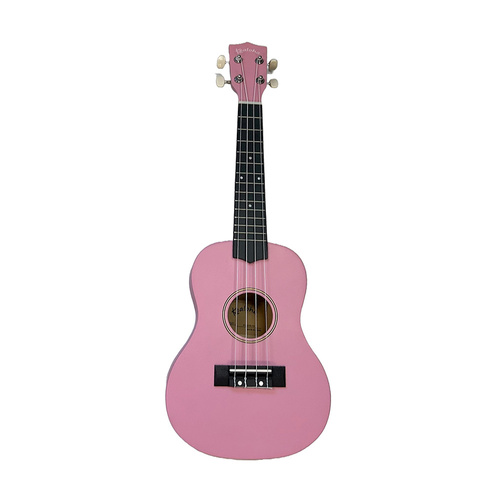 Kealoha Wooden Coloured Series Concert Ukulele with Bag - Pink Satin Finish