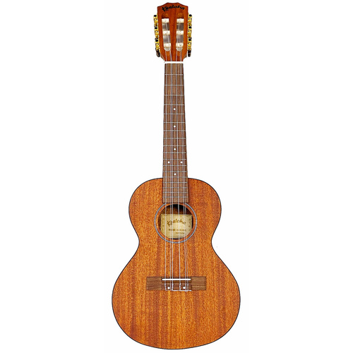 Kealoha KU-Series 6-String Tenor Ukulele Natural Satin Mahogany with Gold Geared Machine Heads