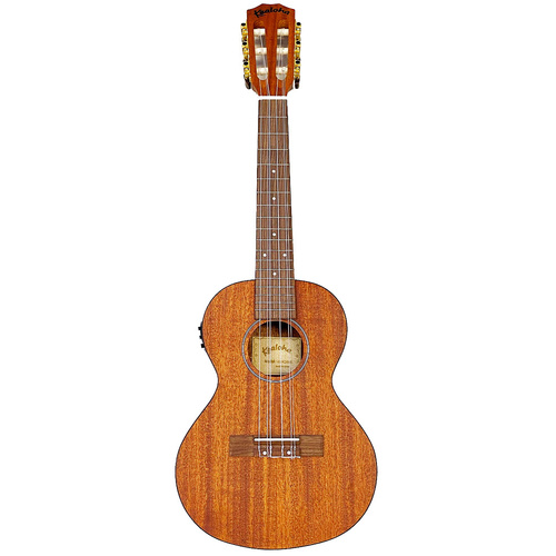 Kealoha KU-Series 6-String Acoustic/Electric Tenor Ukulele with Mahogany Top, Satin Finish, 3-Band EQ, and Built-in Tuner