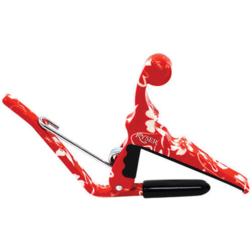 Kyser Quick-Change Ukulele Capo - Red Hibiscus Finish