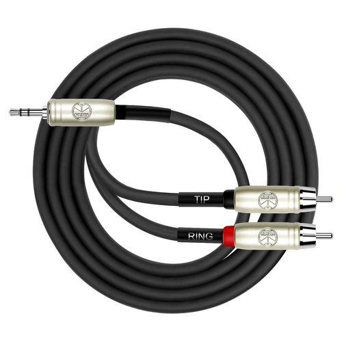 Kirlin 10ft 3.5mm TRS to 2 x RCA Y-Cable Patch Cable [KY364-10]