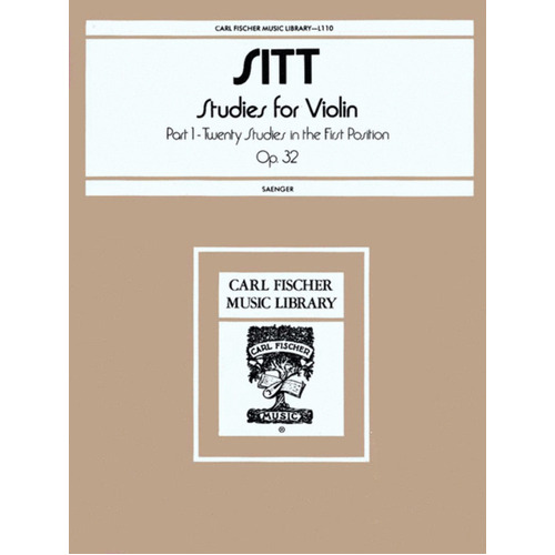 Studies 100 Op 32 Book 1 Nos 1-20 Violin Solo Book