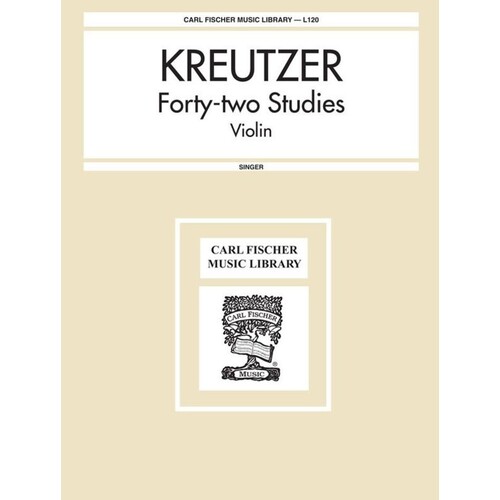 Kreutzer - 42 Studies Violin Ed Singer (Softcover Book)