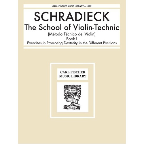 Schradieck School of Violin Technic Book 1, 24 Pages, Carl Fischer