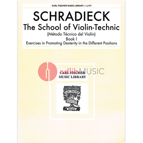 Schradieck School of Violin Technic Book 1 - Exercises for Dexterity and Position Movement