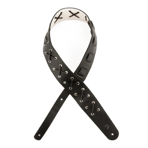 Laced Guitar Strap, Black - by D'Addario