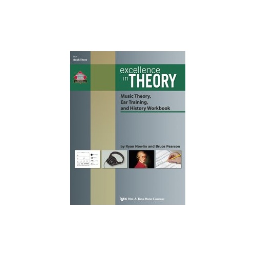 Excellence in Theory Workbook Book 3 by Neil A. Kjos Music Company - 56 Pages on Advanced Music Theory Concepts and Ear Training