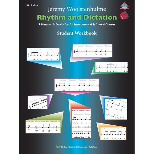 Rhythm and Dictation Student Workbook by Neil A. Kjos Music Company, 52 Pages, Ideal for Instrumental & Vocal Students