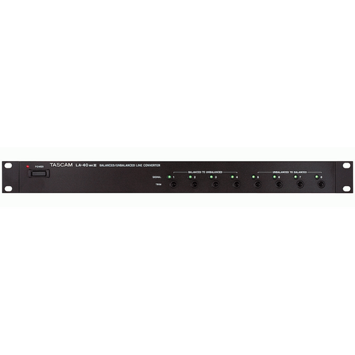 Tascam LA-40 MKIII 4-Channel Impedance Converter with RCA and XLR Inputs/Outputs