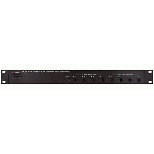 Tascam LA-40 MKIII 4-Channel Impedance Converter with RCA/XLR Inputs/Outputs