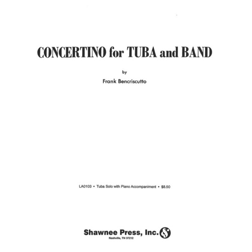 Concertino For And Band Piano Reduction Book