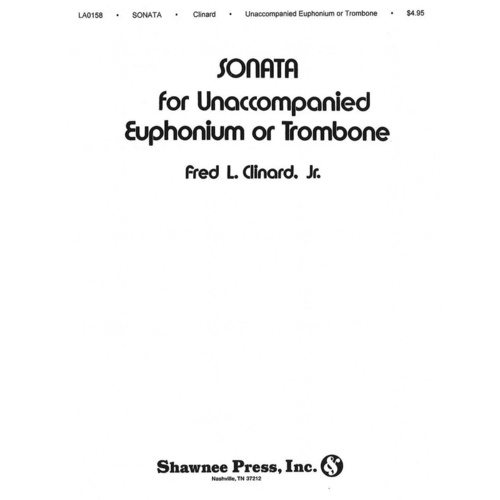 Sonata For Unaccompanied Euphonium Or Trombon So Book