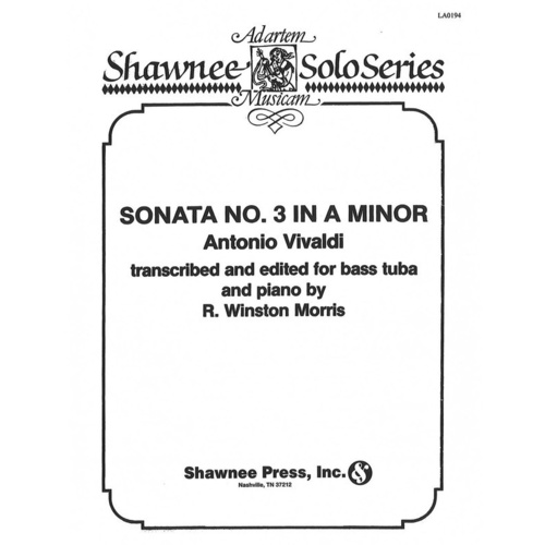 Sonata No 3 In A Minor Tuba/Piano Book
