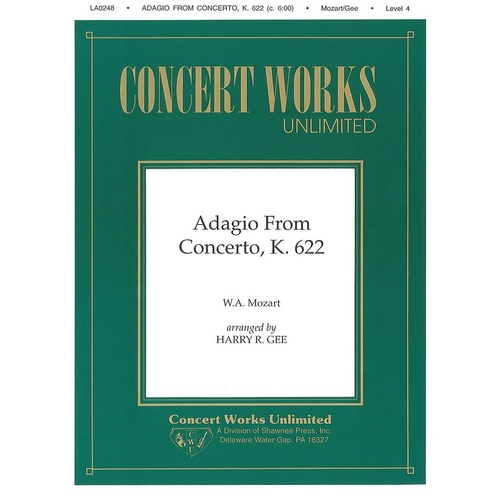 Adagio From Concerto K.622 Piano clarinet Book
