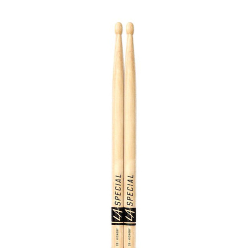 Promark 2B Wood Tip Drumsticks - 16" Length, 0.630" Grip, American Hickory, Oval Tip