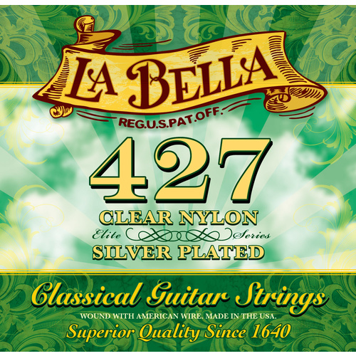 La Bella 427 Elite Classic Clear-Silver Nylon Guitar Strings