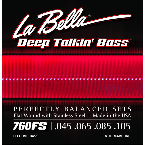 La Bella 760FS Deep Talkin Flat Wound Bass Strings 45-105