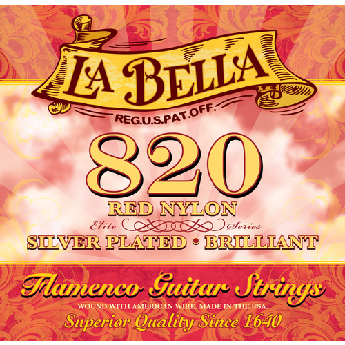 La Bella 820 Elite Flamenco Red Elite Nylon Guitar Strings