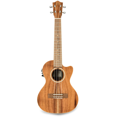 Lanikai Acacia Tenor AC/EL Ukulele with Fishman Pickup and Gig Bag, Natural Satin Finish