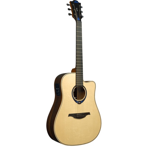 Lag Tramontane Hyvibe 30 THV30DCE Acoustic Guitar Dreadnought Solid Bearclaw Top w/ Pickup & Hardcase
